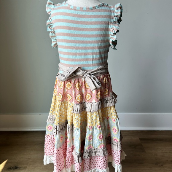 MUSTARD PIE Striped Multicolor Kids Dress SIZE 4T made in India - Picture 9 of 14